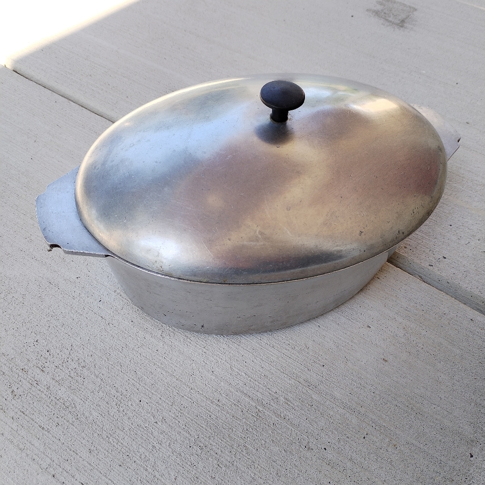 Vintage American Healthcraft Aluminum Roaster Pan with Lid – 16" x 10" x 5" Deep